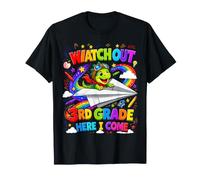 Watch out 3rd Grade Here I Come Dinosaur Back To School Maglietta