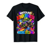 Watch out Kindergarten Dinosaur Monster Truck Back To School Maglietta