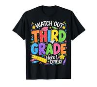 Watch out Third Grade Here I Come 3rd Grader Back To School Maglietta