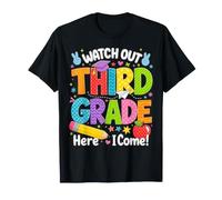 Watch out Third Grade Here I Come 3rd Grader Back To School Maglietta