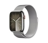 Watch Series 9 GPS + Cellular, cassa in acciaio da 45 mm con cinturino milanese, argento - Nouvo