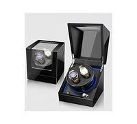 Watch Shaker Watch Winder per 2 orologi, vernice per pianoforte di lusso, antimagnetico, agitatore per orologio giapponese ultra silenzioso, scatola luminosa a LED per atmosfera