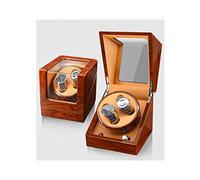Watch Shaker Watch Winder per 2 orologi, vernice per pianoforte di lusso, antimagnetico, agitatore per orologio giapponese ultra silenzioso, scatola luminosa a LED per atmosfera