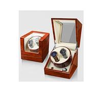 Watch Shaker Watch Winder per 2 orologi, vernice per pianoforte di lusso, antimagnetico, agitatore per orologio giapponese ultra silenzioso, scatola luminosa a LED per atmosfera