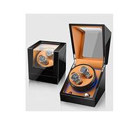 Watch Shaker Watch Winder per 2 orologi, vernice per pianoforte di lusso, antimagnetico, agitatore per orologio giapponese ultra silenzioso, scatola luminosa a LED per atmosfera