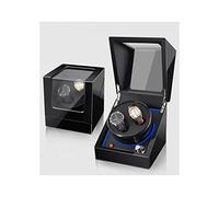 Watch Shaker Watch Winder per 2 orologi, vernice per pianoforte di lusso, antimagnetico, agitatore per orologio giapponese ultra silenzioso, scatola luminosa a LED per atmosfera