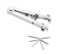 Watch Spring Bar Plier Tool Set with Durable 8 Tips Pins, 6825 Spring Bar Tweezer Tool for Watch Wrist Bands Strap Removal Repair Fix Kit (Color : Silver)