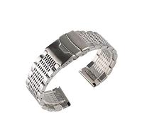 Watch Strap Acciaio inossidabile inossidabile 22mm Black/Silver Soildband per uomini orologi Calco di metallo Orologio Orologio Bracciale a fascia d'oro