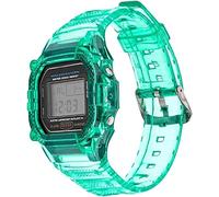 Watch Straps Watchband + Case adatto per Casio G-Shock DW-5600 GW-B5600 G-5600E G-5000 TPU Accessori per cinturini a banda di ricambio trasparente (per 5600 serie rosa)
