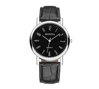 Watch That Talks The Time Orologio da uomo con cinturino romano creativo quadrante calendario classico cinturino scala, Nero , misura unica