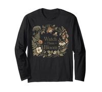 Watch Them Bloom Teacher Botanical Growth Wreath Maglia a Manica