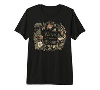Watch Them Bloom Teacher Botanical Growth Wreath Maglietta Premium