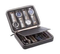 Watch Travel Case, 8 Slot Wristwatch Storage Organizer with Soft Cushions, Portable Watch Holder Box for Men, Perfect for Business Trips, Social Gatherings, Vacations, and Party Travel Storage