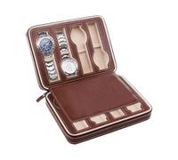 Watch Travel Case, 8 Slot Wristwatch Storage Organizer with Soft Cushions, Portable Watch Holder Box for Men, Perfect for Business Trips, Social Gatherings, Vacations, and Party Travel Storage