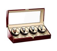 Watch Winder Box for 8+9 Automatic Watches Quiet Motor Large Capacity Luxury Wooden Storage Case 5 Rotation Mode (C)