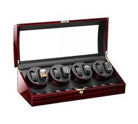 Watch Winder Box for 8+9 Automatic Watches Quiet Motor Large Capacity Luxury Wooden Storage Case 5 Rotation Mode (D)