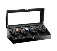 Watch Winder Box for 8+9 Automatic Watches Quiet Motor Large Capacity Luxury Wooden Storage Case 5 Rotation Mode (B)