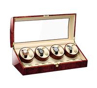 Watch Winder Box for 8+9 Automatic Watches Quiet Motor Large Capacity Luxury Wooden Storage Case 5 Rotation Mode (E)
