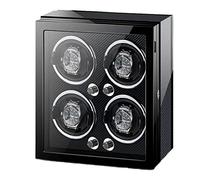 Watch Winder Box for Self-Winding 4 6 9 Watches with LED Light and Quiet Motor Display Box Wooden Piano Finish Adjustable Watch Pillows Rotator Case