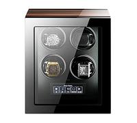 Watch Winder for Automatic Watches LCD Touch Screen Display with Remote Control Wood Shell Piano Finish Quiet Motor (2+0)