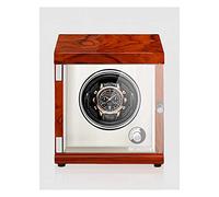 Watch Winder for Single Watch Piano Paint Anti-Magnetic Ultra-Quiet Watch Shaker with Vertical Winding Induction LED Light
