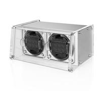 Watch Winder Smith Caricaorologi con battuta di posizionamento a 12 punti, per 2 orologi, per orologi automatici da uomo grandi (bianco)