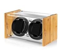 Watch Winder Smith Scatola carica orologi, per 2 orologi automatici da uomo di grandi dimensioni, in legno di bambù