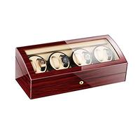 Watch Winders 8+8 Automatic Watch Winder Box Wooden Silent Battery Operated Watches Cases Watches Boxes Winders Display Storage Red
