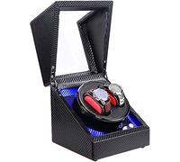Watch Winders Box Automatic Watch Winder for 2 Watches Quiet Motor AC Adapter And Battery Powered Leather Accessories, Display Box(Ebony Wood-6+0)