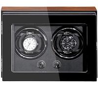 Watch Winders Box Watch Winder Box for Automatic Watch Silent Motor Adjustable Watch Pillows for Man Wonen Watches Piano Paint Exterior Accessories, Display Box(Ebony Wood-2+0)