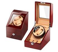 Watch Winders Premium Automatic Wood Watch Winder Storages Box 2+3/Wood Shell/Leather Pillow/Piano Paint/Germany Motor/100% Handmade E (D)