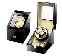 Watch Winders Premium Automatic Wood Watch Winder Storages Box 2+3/Wood Shell/Leather Pillow/Piano Paint/Germany Motor/100% Handmade E (C)