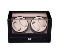 Watch Winders Watch Winder 4 Watches Battery for Automatic Watches Wooden Watches Cases Watches Boxes Winders Display Storage Black