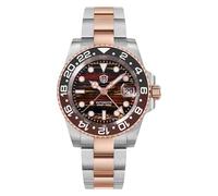 watchdives Orologi GMT per Gli Uomini WD16760, Subacqueo NH34 Orologio da Polso Automatico 40 Millimetri Lunetta in Ceramica vetro Zaffiro 300M Impermeabile