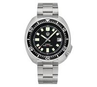 watchdives Orologio automatico subacqueo da uomo, movimento NH35 6105, orologio da polso da 200 m, con vetro zaffiro e cinturino in acciaio inossidabile 316L, orologio luminoso