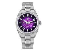 watchdives WD0003C Elementum Orologio da uomo dal design originale VH31 Sweep Second Orologio al quarzo 36 mm Cristallo zaffiro Orologio da polso di lusso impermeabile 100 m, Viola Ice Crack, orologio
