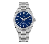watchdives WD0003C Orologio al quarzo VH31 da uomo con lancetta dei secondi fluida e design originale, 36 mm, vetro zaffiro, orologio da polso dal design ricercato, resistente all’acqua 100 m