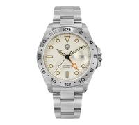 watchdives WD1993 GMT Orologio Automatico Uomo, Movimento Hi-Beat | Orologio da polso con doppio fuso orario, cristallo zaffiro da 40 mm con rivestimento AR, BGW9 blu super luminoso