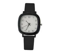 Watches for Women, Women's Wrist Watches, Square Silicone Band, Lady Wristwatch with Second Hand, Easy-to-Read Design, for School, Exams, Daily Wear, 1.46 inches, (White/Black)