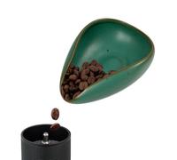 watchget Tazza dosatrice per chicchi di caffè, vassoio dosatore per caffè, recipiente per dosaggio in ceramica, contenitore per tè in foglie sfuse, vassoio dosatore monodose, verde scuro
