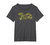Watchmen Who Watches Maglietta, Donna Plus-Size, Grigio Scuro, 5X