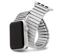 Watdpro Kompatibel mit Apple Watch-Armband 45 mm 44 mm 42 mm 41 mm 40 mm 38 mm, dehnbar, Edelstahl, dehnbares Uhrenarmband, Metall-Erweiterungsarmband