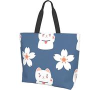 Watecolor Hipster Fox Tote Bag Large Casual Women Shoulder Handbags Borse della spesa riutilizzabili per lavoro Shopping Travel Beach