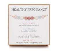 WATEFOER Bracciale di Pietra di Luna, Bracciale della Speranza per Donne, Bracciali di Cristallo che Attira l'Amore, Bracciali di Protezione, Regalo di Gravidanza Salutare (Gravidanza sana)