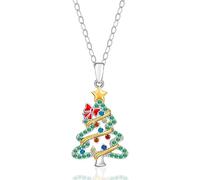 WATEFOER Orecchini di Natale, Orecchini con Albero di Natale, Pendenti di Natale Orecchini, Orecchini Alla Moda Della Serie Albero Di Natale Di Tendenza, Regalo di Natale (Collana)