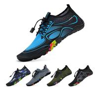 WateLves Scarpe da Bagno Scarpe da Acqua Donne Uomini Asciugano Velocemente e Indossano Velocemente Scarpe da Spiaggia,per Sub,Surf,Sport Acquatici,Escursionismo,Yoga,Oggi,Nero Blu 43 EU