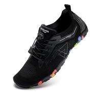 WateLves Scarpe da Bagno Scarpe da Acqua Donne Uomini Asciugano Velocemente e Indossano Velocemente Scarpe da Spiaggia,per Sub,Surf,Sport Acquatici,Escursionismo,Yoga,Oggi,Triangolo Nero 41 EU