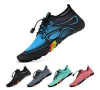 WateLves Scarpe da Bagno Scarpe da Acqua Donne Uomini Asciugano Velocemente e Indossano Velocemente Scarpe da Spiaggia,per Sub,Surf,Sport Acquatici,Escursionismo,Yoga,Oggi,Nero Blu 38 EU