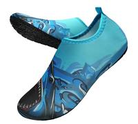 WateLves Scarpe da Bagno Uomini Donne Acqua Scarpe da Spiaggia Scarpe da nuotoTraspirante Surf Scarpe Unisex Spiaggia Piscina Yoga Hai Blau-38/39