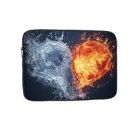 Water and Fire Heart Borsa per laptop da 13 pollici, impermeabile antiurto borsa per laptop borsa per computer borse per tablet leggera custodia per il trasporto